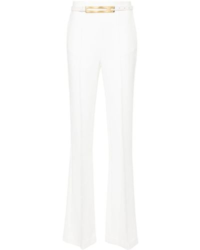 Elisabetta Franchi Belted Tailored Pants - White