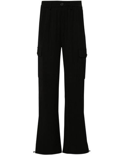 Twin Set Drawstring-cuffs Cargo Trousers - Black