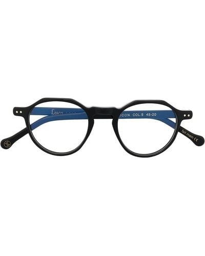 Lesca Icon ラウンド眼鏡フレーム - ブルー