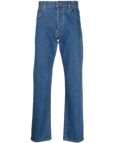 Moschino Straight Jeans With Teddy Bear Application - Blue