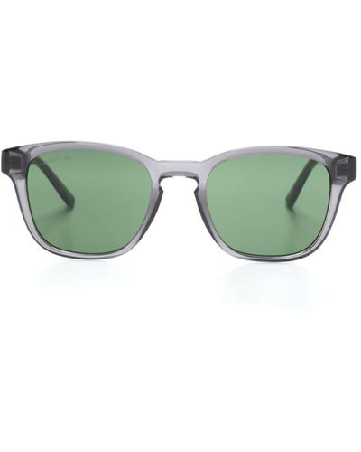Lacoste Sonnenbrille mit eckigem Gestell - Grün