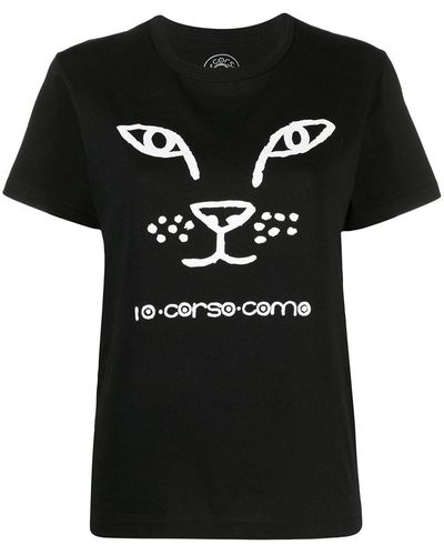 10 Corso Como T-shirt à imprimé graphique - Noir