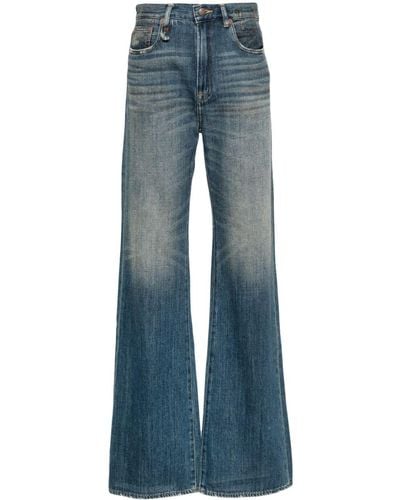 R13 High-rise Wide-leg Jeans - Blue