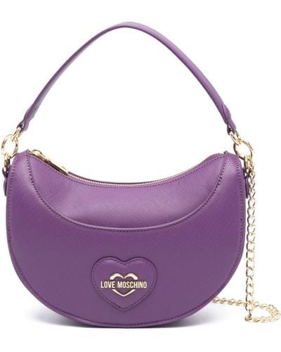 Love Moschino Heart-appliqué Tote Bag - Purple