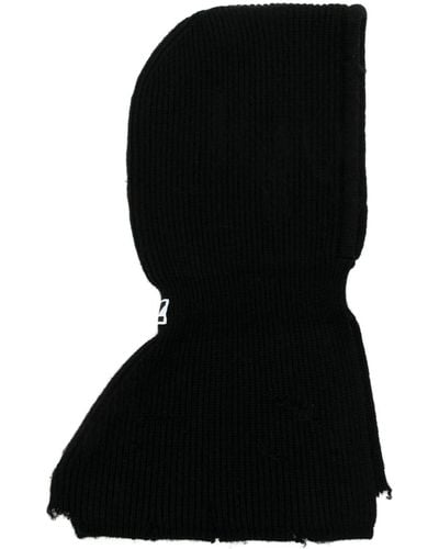 Natasha Zinko Distressed Knitted Hood - Black