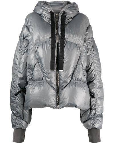 Khrisjoy Iconic Metallic-effect Puffer Jacket - Grey