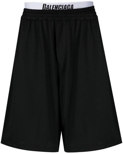 Balenciaga Technical-mesh Jersey Swim Shorts - Black