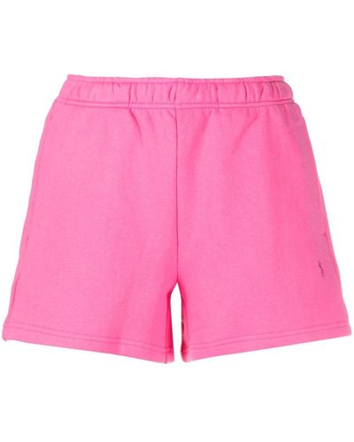 Ksubi Pantalones cortos de deporte con logo bordado - Rosa