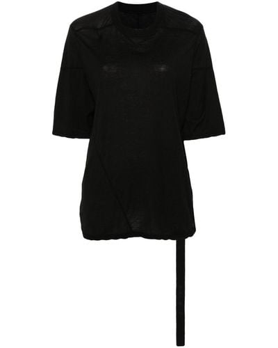 Rick Owens Seam-detail Cotton T-shirt - Black