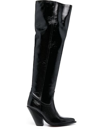Sonora Boots Acapulco 100mm Leather Knee-boots - Black