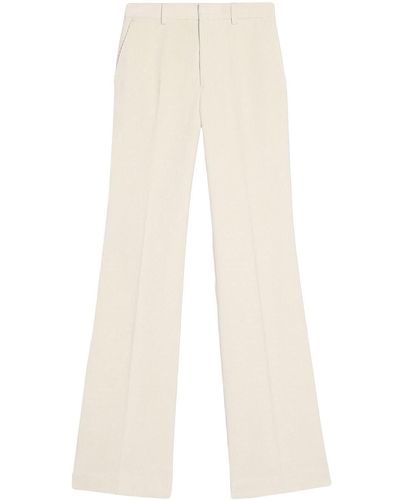 Ami Paris High-waisted Wide-leg Corduroy Pants - White