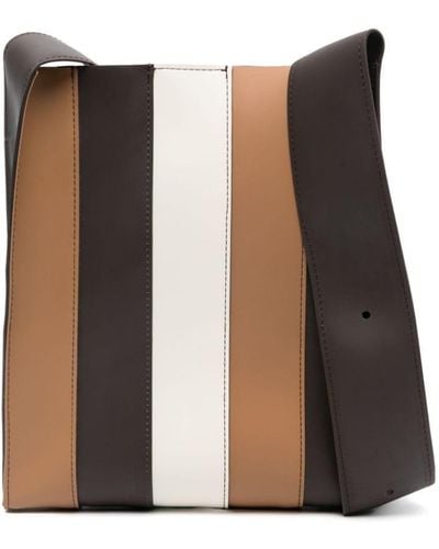 Sunnei Gomma7 Striped Shoulder Bag - White