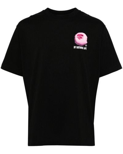 A Bathing Ape Graphic-print Cotton T-shirt - Zwart