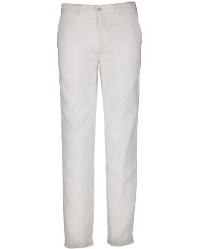 120% Lino Linen Tapered Pants - White