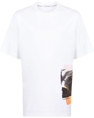 Calvin Klein Camiseta con logo estampado - Blanco