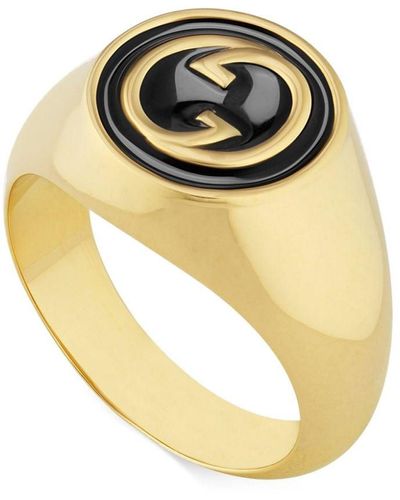 Gucci Blondie Ring Met Logo-reliëf - Metallic