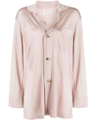 Maison Margiela Blouse oversize à boutonnière - Rose