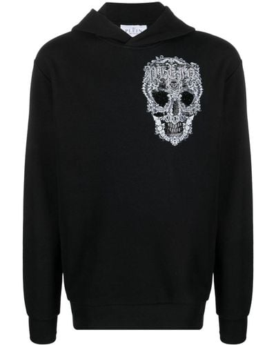 Philipp Plein バロック スカル パーカー - ブラック