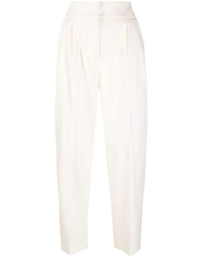 Fabiana Filippi Pantalones ajustados con pinzas - Blanco