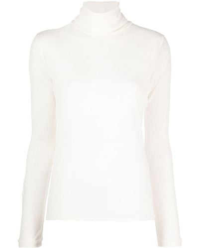 Loulou Studio Ribbed Roll-neck Sweater - White