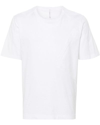 Transit T-Shirt mit Jersey-Struktur - Weiß
