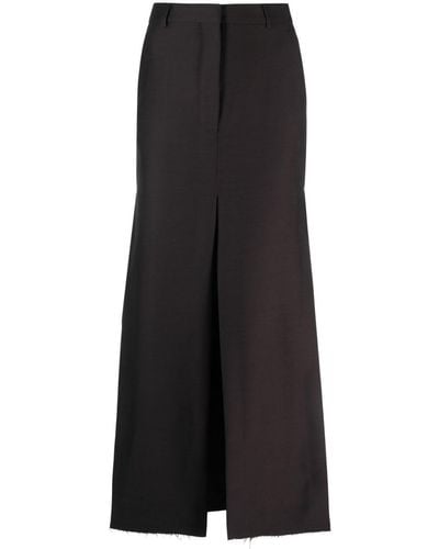 Lanvin A-line Slit Maxi Skirt - Black