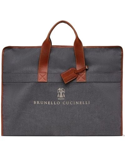 Brunello Cucinelli Bi-fold Suit Carry Bag - Black