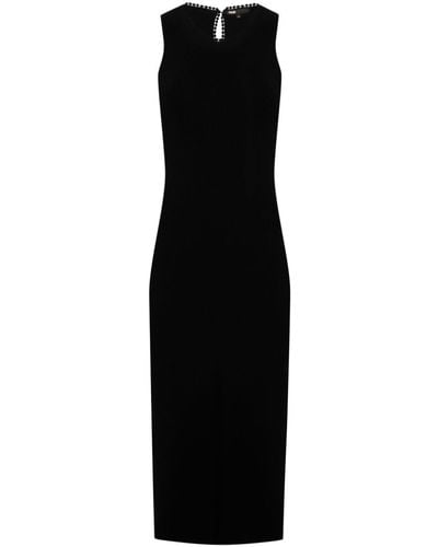 Maje Cut-out Knitted Midi Dress - Black