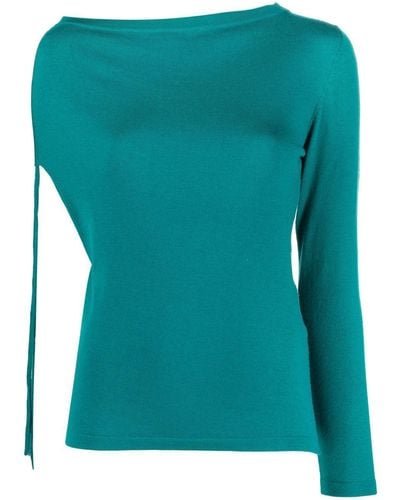 P.A.R.O.S.H. One-sleeve Knit Top - Green