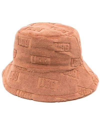 UGG Logo-embossed Terry-cloth Bucket Hat - Natural
