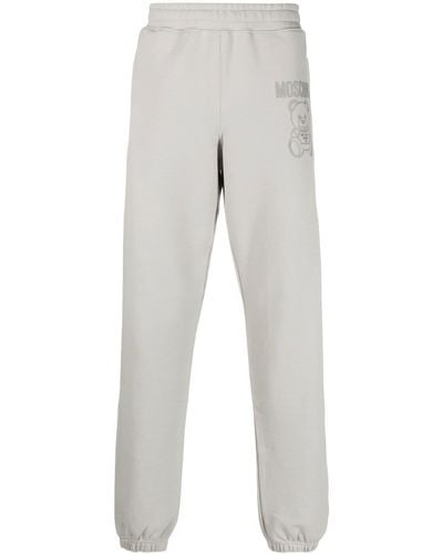 Moschino Logo-appliqué Track Pants - Gray