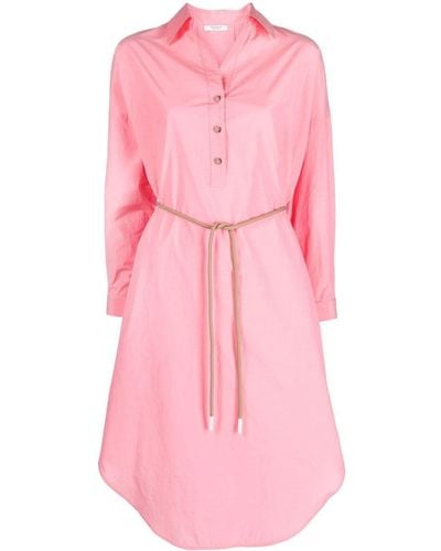 Peserico Belted Shirt Dress - Pink