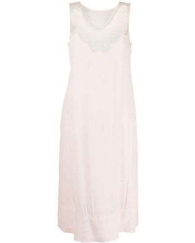 Simone Rocha Midi-jurk Met Doorzichtig Vlak - Wit