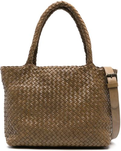 Officine Creative Oc Class 48 Woven-leather Tote Bag - Brown