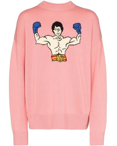 Adererror Rocky Balboa Knitted Jumper - Pink