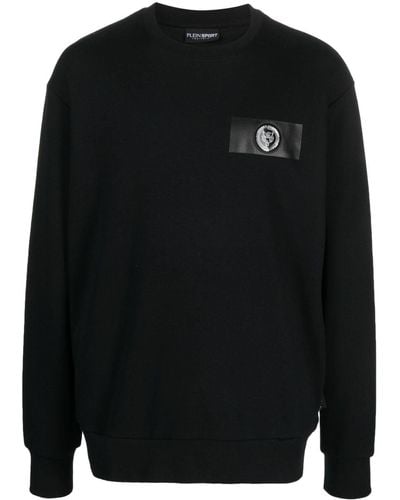 Philipp Plein Logo-patch Cotton Sweatshirt - Black