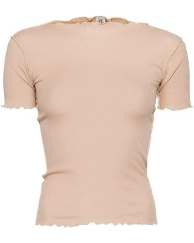 Baserange Vein Organic-cotton T-shirt - Pink