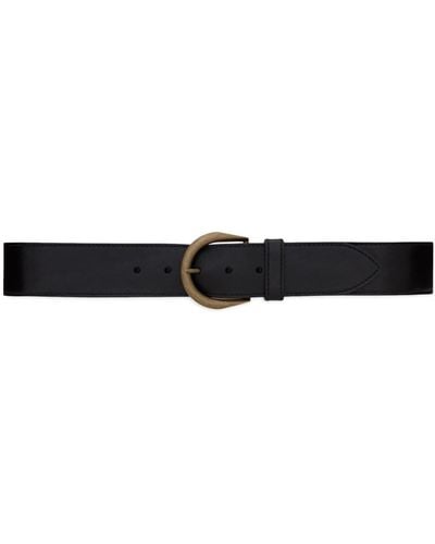 Saint Laurent Buckle-Fastening Leather Belt - Black