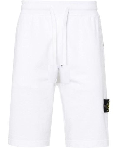 Stone Island Pantalones de chándal con distintivo Compass - Blanco