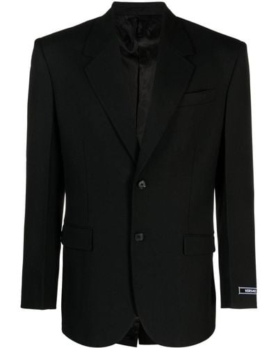 Versace Blazer à patch logo - Noir
