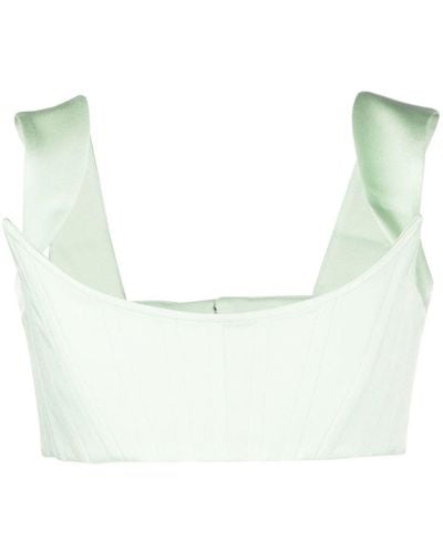 Alex Perry Wide-strap Structured Cropped Top - Blue
