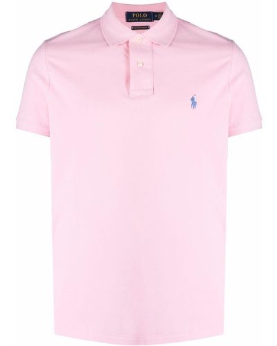 Polo Ralph Lauren Poloshirt mit Logo-Stickerei - Pink