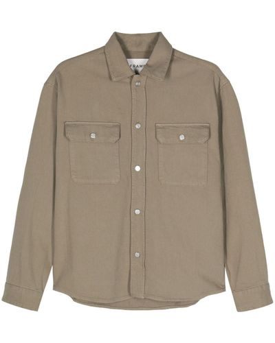 FRAME Box-pleat cotton shirt - Neutro