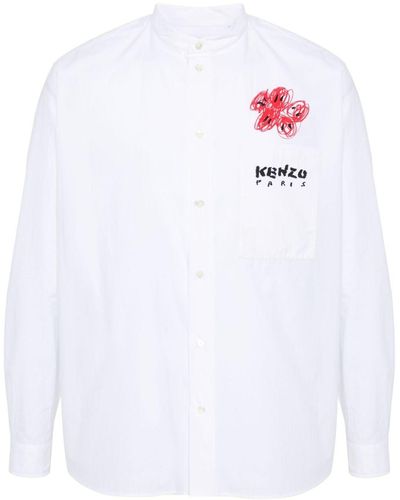 KENZO Katoenen Overhemd - Wit