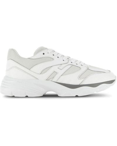 Hogan Allac Paneled Leather Sneakers - White
