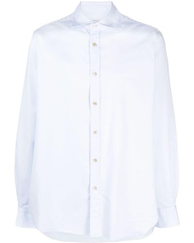 Boglioli Spread-collar Cotton Shirt - White
