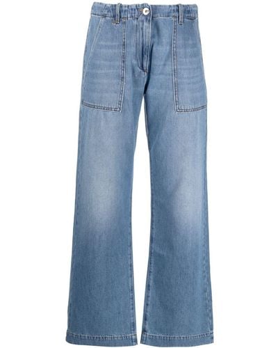 Jacob Cohen Tief sitzende Straight-Leg-Jeans - Blau