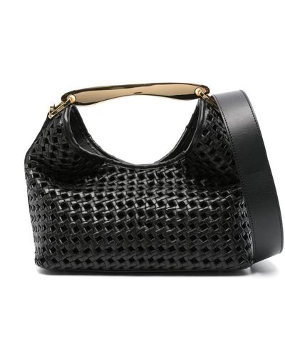 Elleme Borsa tote Boomerang intrecciata - Nero