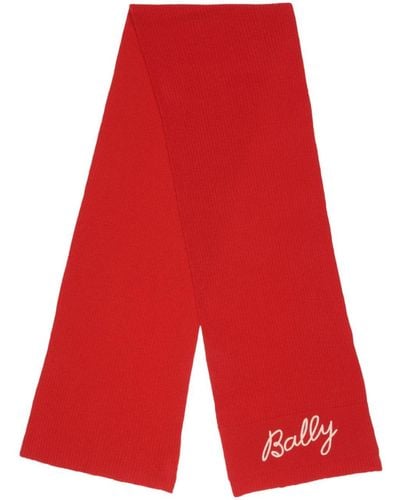 Bally Logo-intarsia scarf - Rot
