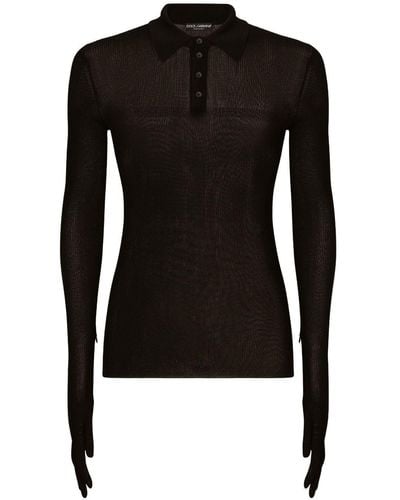 Dolce & Gabbana Button-fastening Long-sleeve Sweater - Black